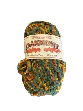 Plymouth Yarn Oakmont Merino Wool Acrylic‎ Blend Green Yellow Wine Variegated